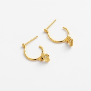 Fleur Hoop – Gold by Zafino