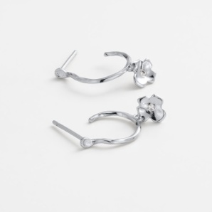 Fleur Hoop – Silver by Zafino