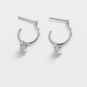 Fleur Hoop – Silver by Zafino