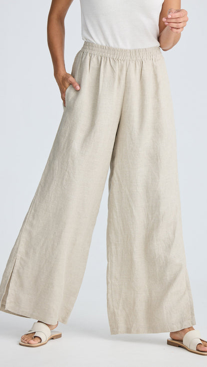 Fly Away Linen Pant - Natural