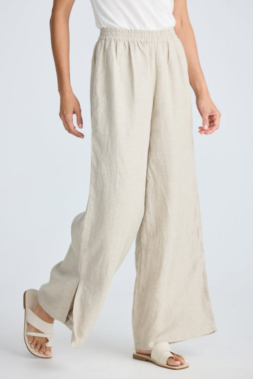 Fly Away Linen Pant - Natural