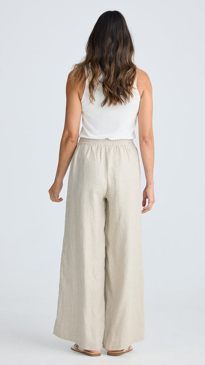 Fly Away Linen Pant - Natural