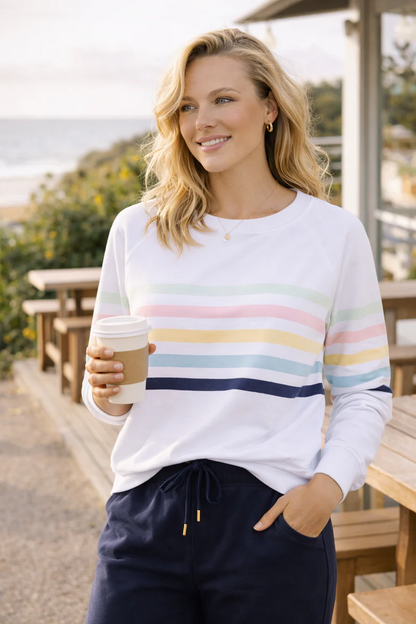 Forever Sweater - Pastel Stripes