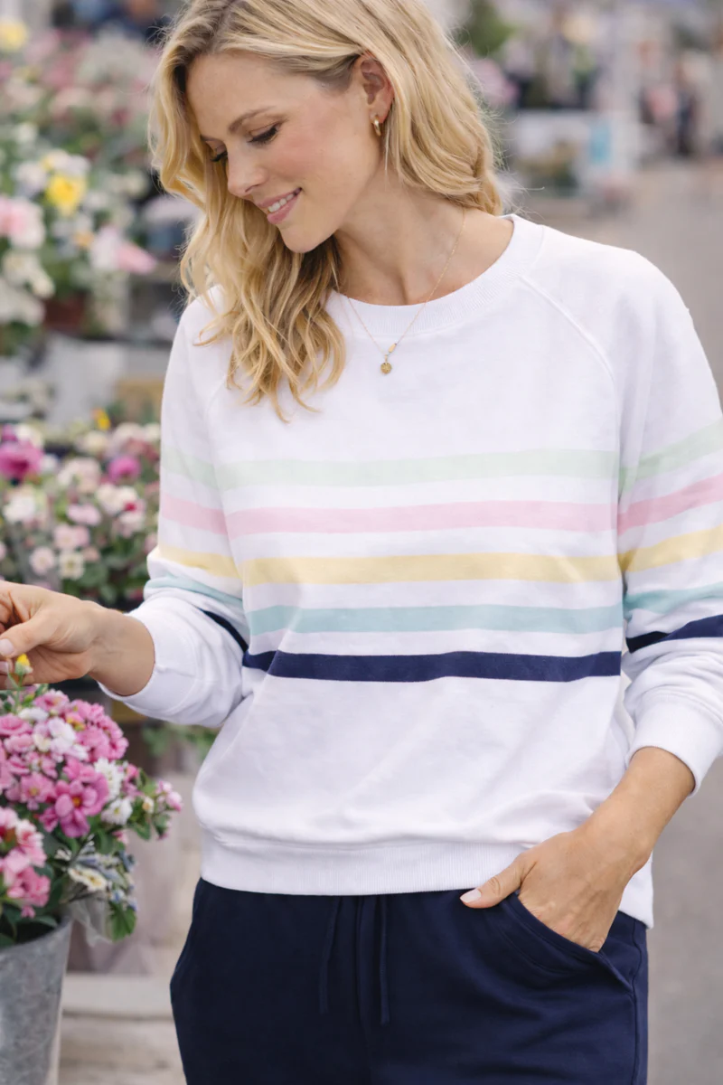 Forever Sweater - Pastel Stripes