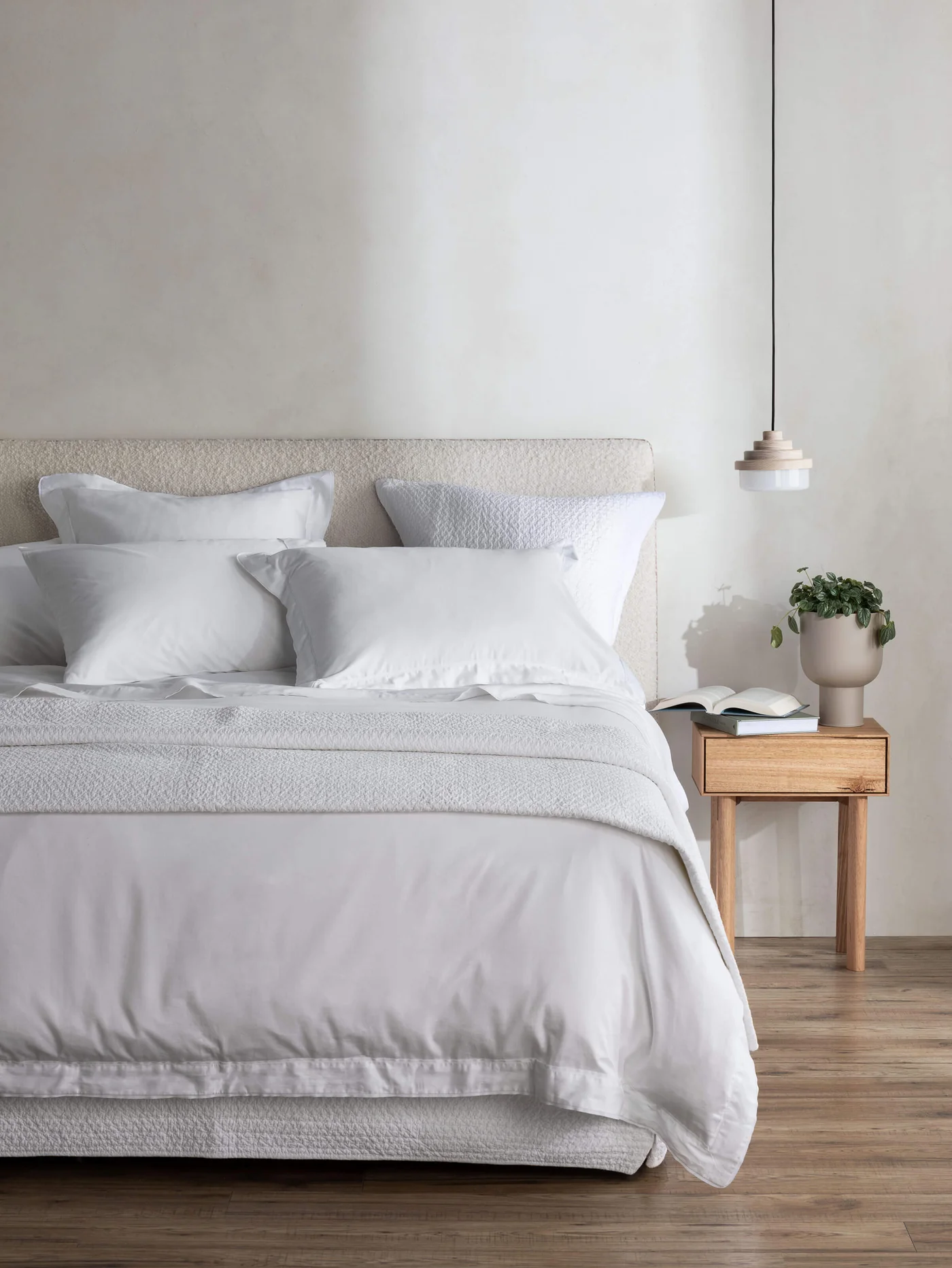 Pure Cotton Valance (Double) - Aspen White