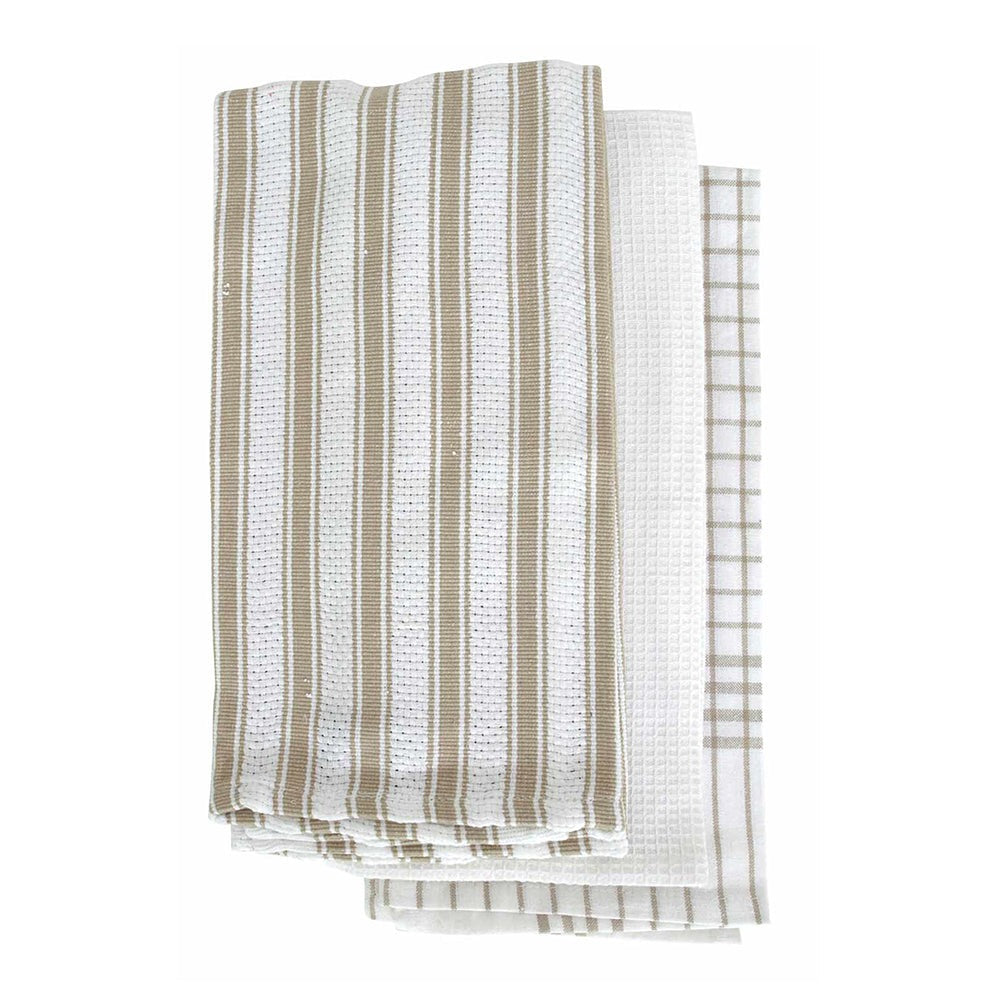 Gardenia Tea Towel Set - Taupe