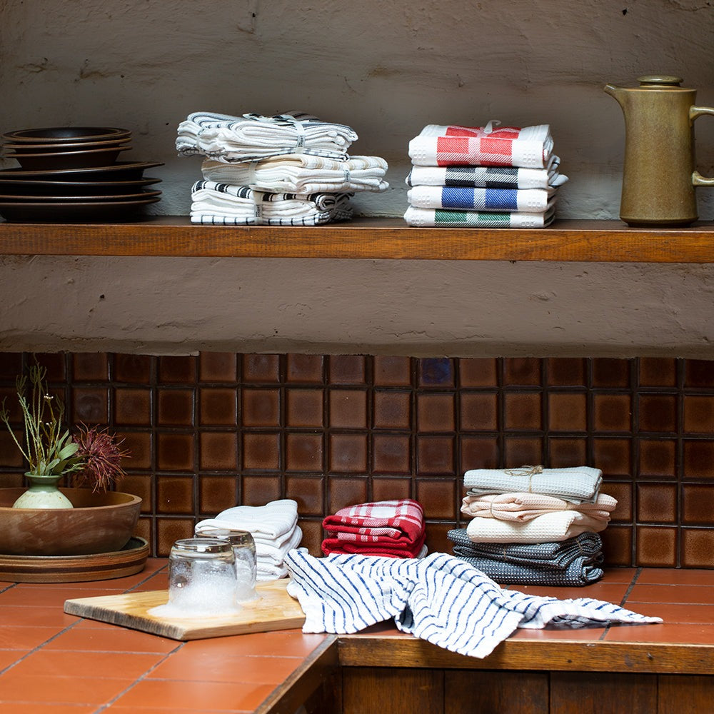 Gardenia Tea Towel Set - Black