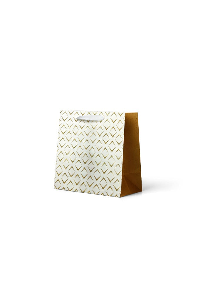 Gift Bag Small - Foiled Diamond Pattern