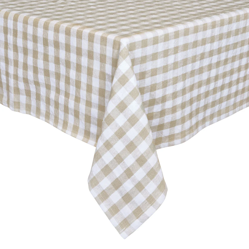 Ginny Rectangle Tablecloth - Grey Beige