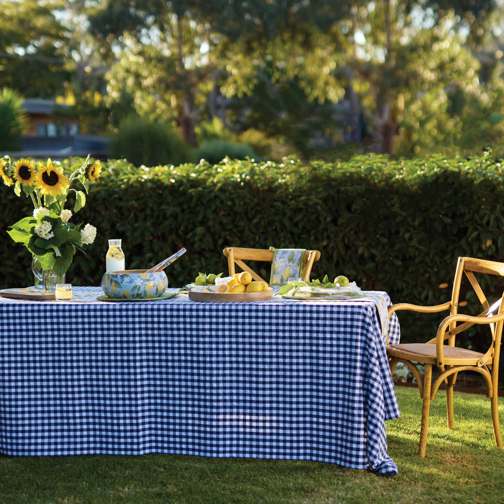 Ginny Rectangle Tablecloth - Navy