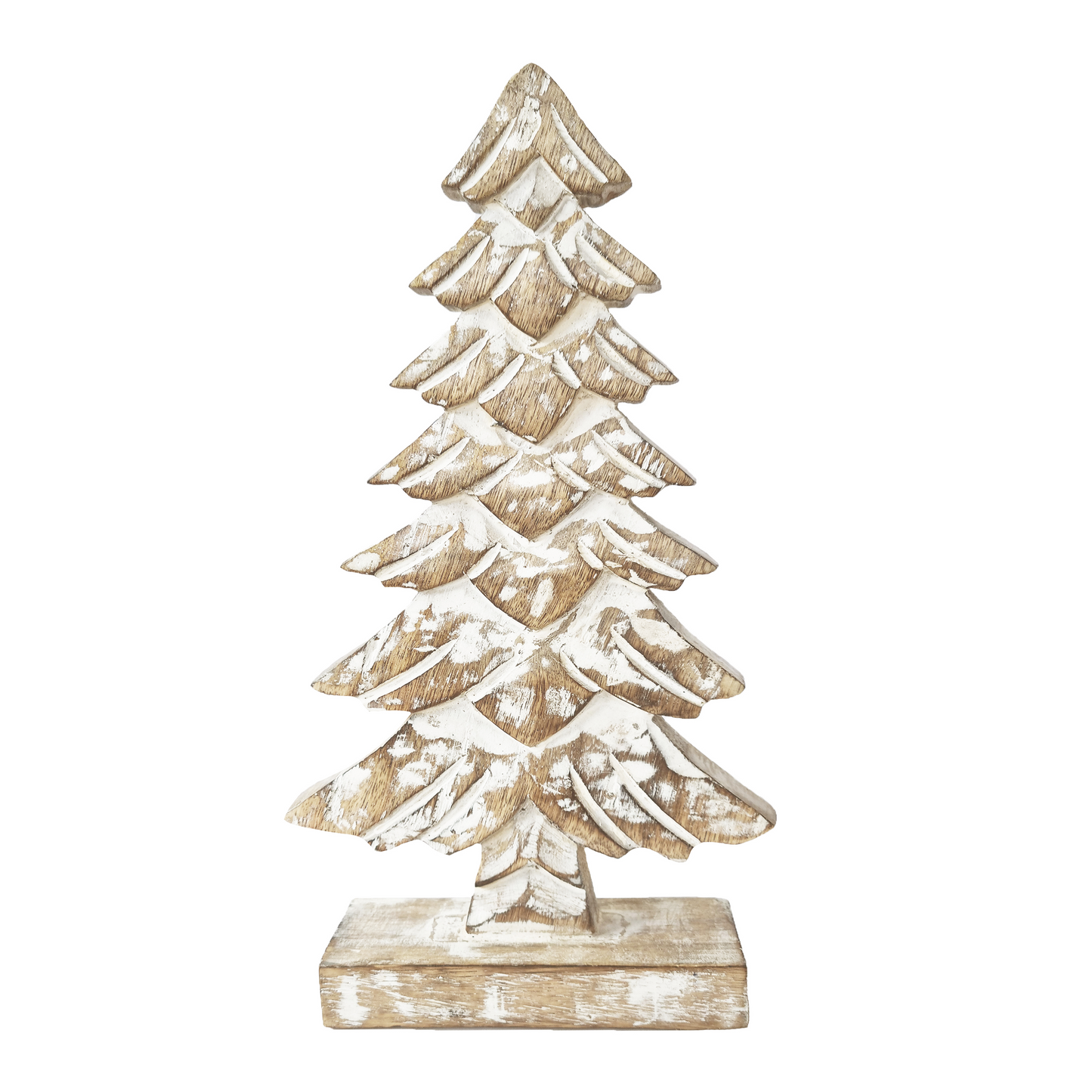 Grace Christmas Tree Decoration – White & Natural