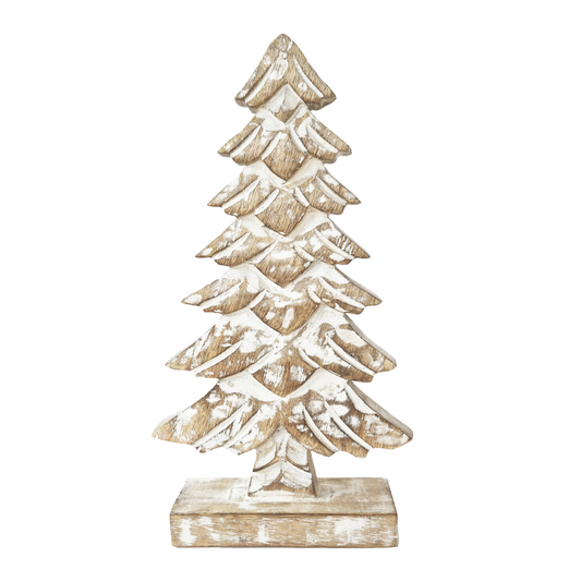 Grace Christmas Tree Decoration – White & Natural