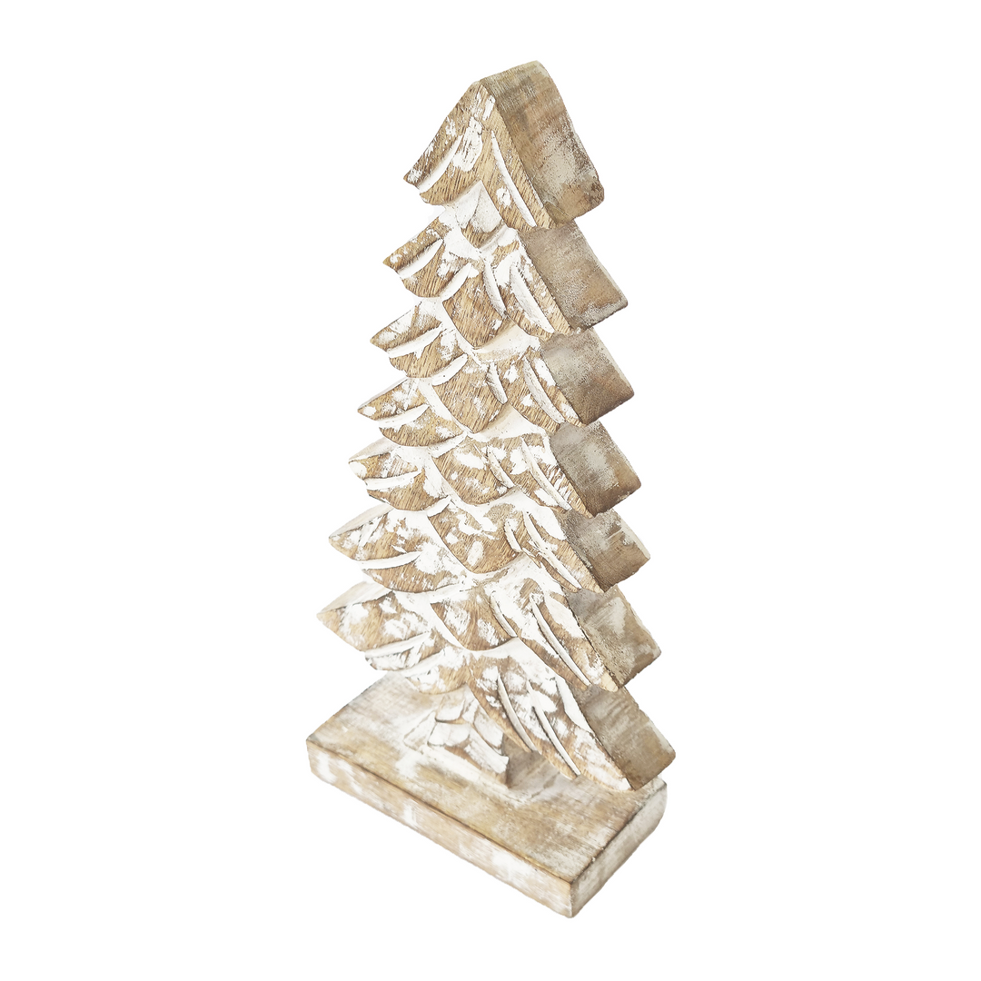 Grace Christmas Tree Decoration – White &amp; Natural