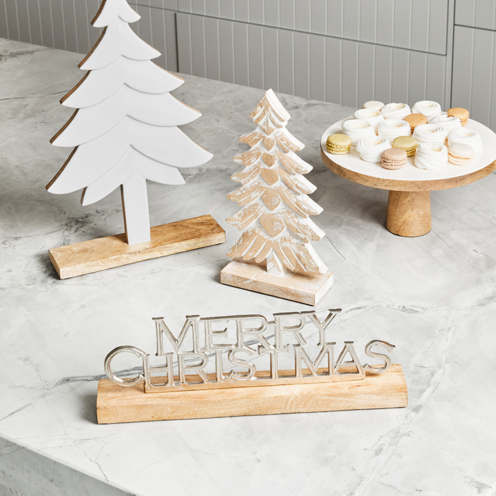 Grace Christmas Tree Decoration – White &amp; Natural