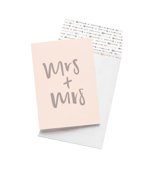 Greeting Card - Mrs + Mrs
