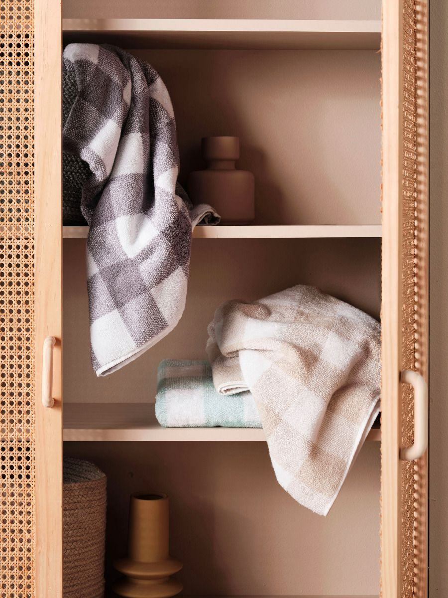 Hand Towel Flinders Check - Beige