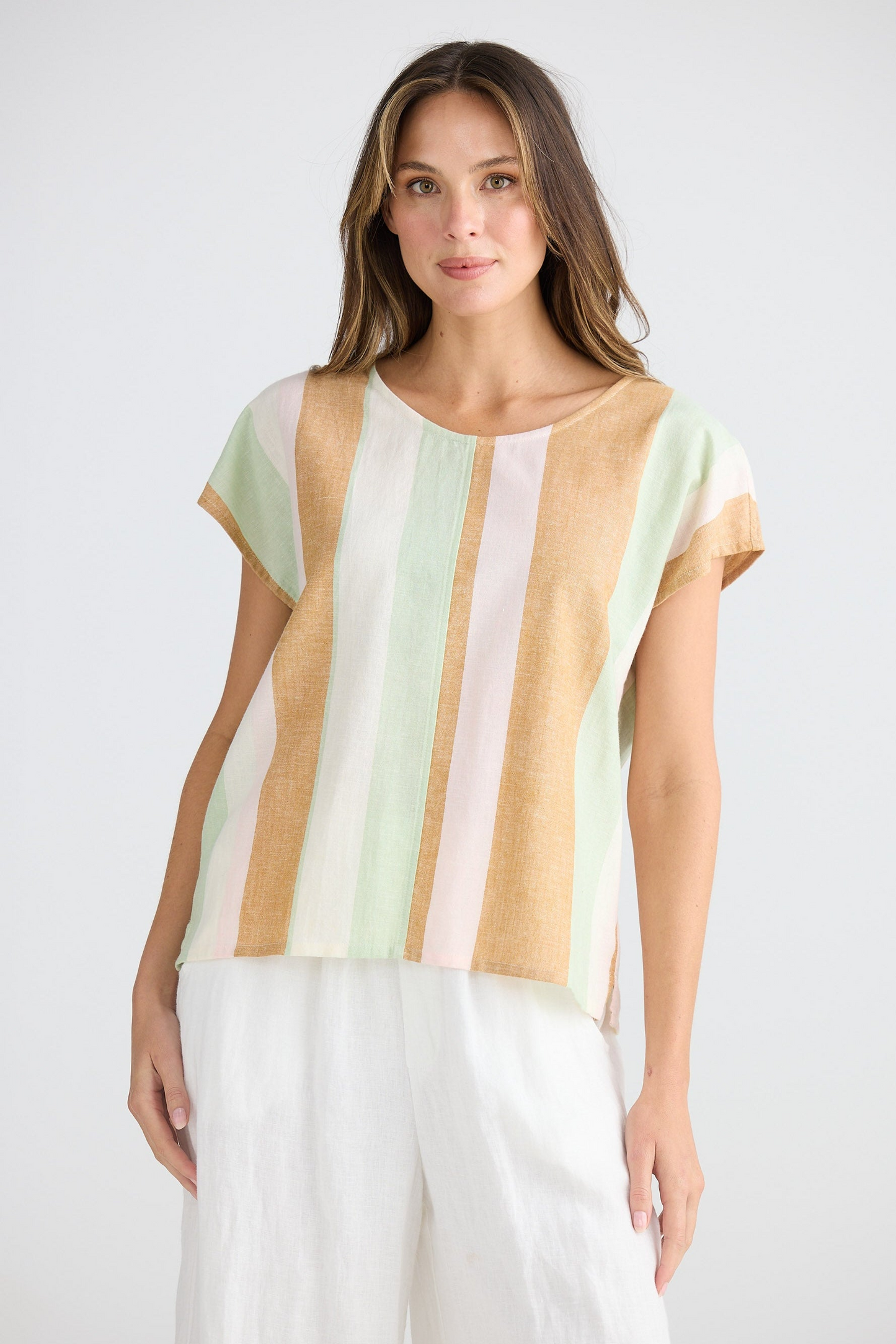 Havana Tee - Melon Field Stripe