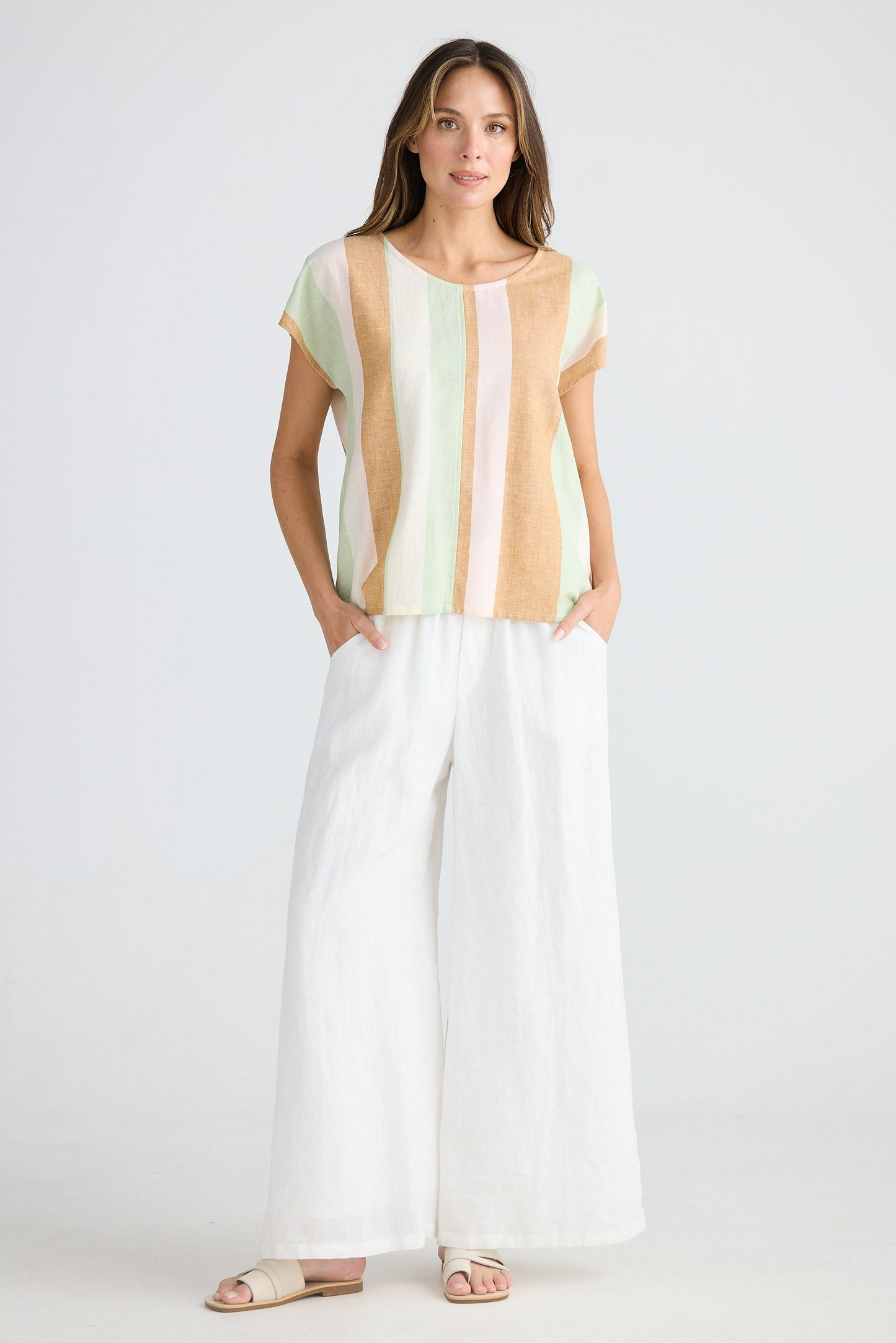 Havana Tee - Melon Field Stripe