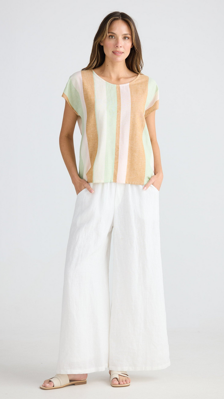 Havana Tee - Melon Field Stripe