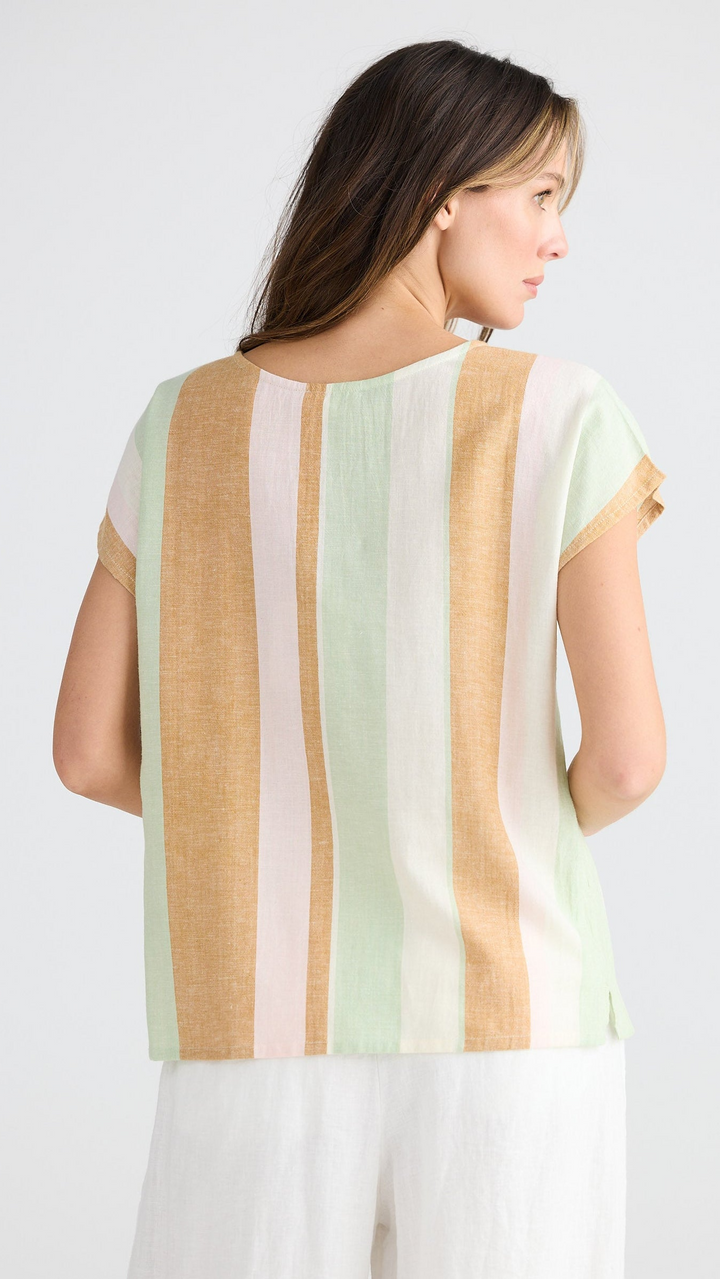 Havana Tee - Melon Field Stripe
