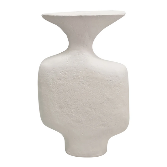 Large Heather Irregular Vase - White