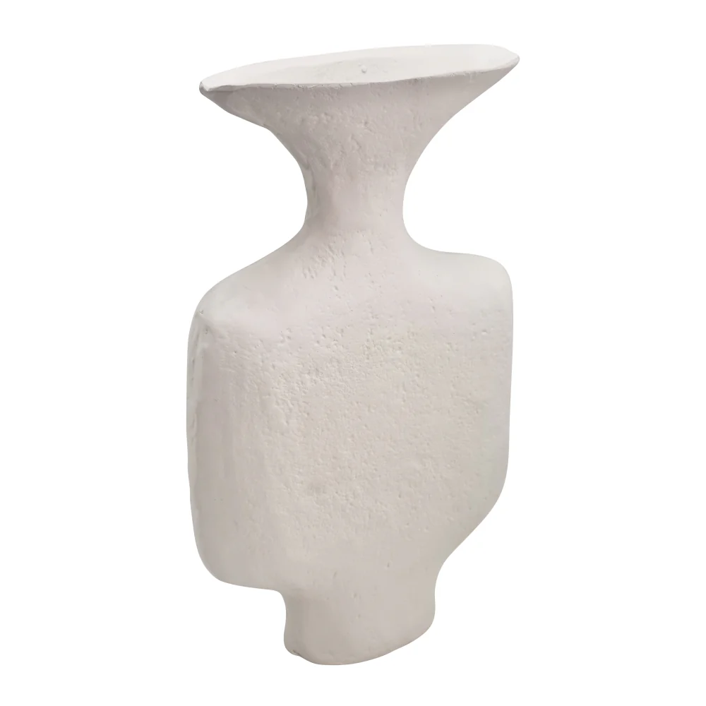 Large Heather Irregular Vase - White