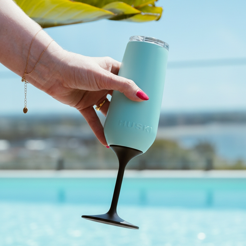 Huski Champagne Flute - Turquoise