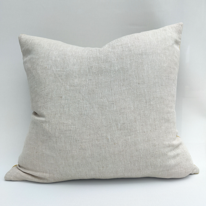 Fontainebleau Velvet &amp; Linen Two Sided Cushion - Moss Green