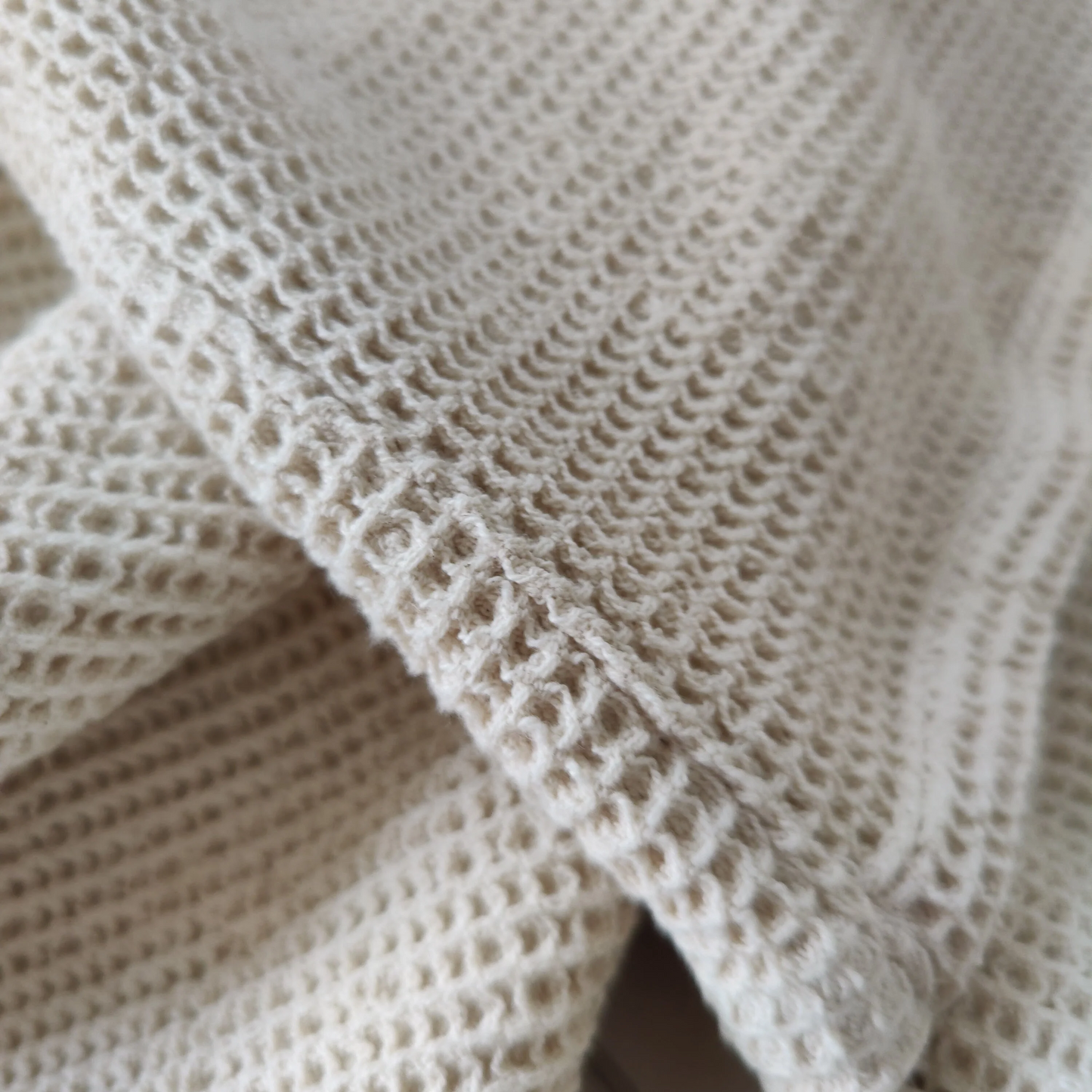 Amiens Waffle Texture Cushion - Off White