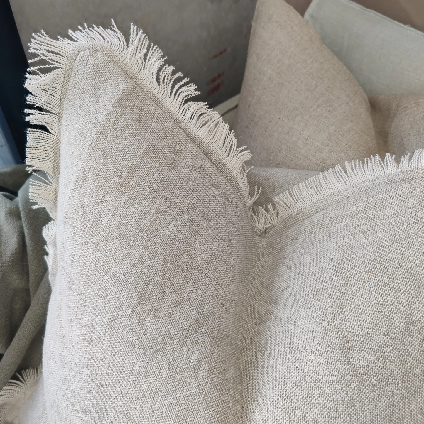 Riviera Linen Cushion - Oatmeal
