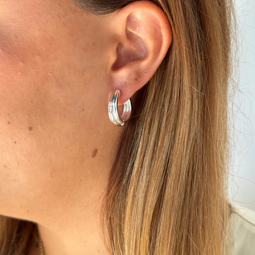 Paris Hoop Earring - Silver
