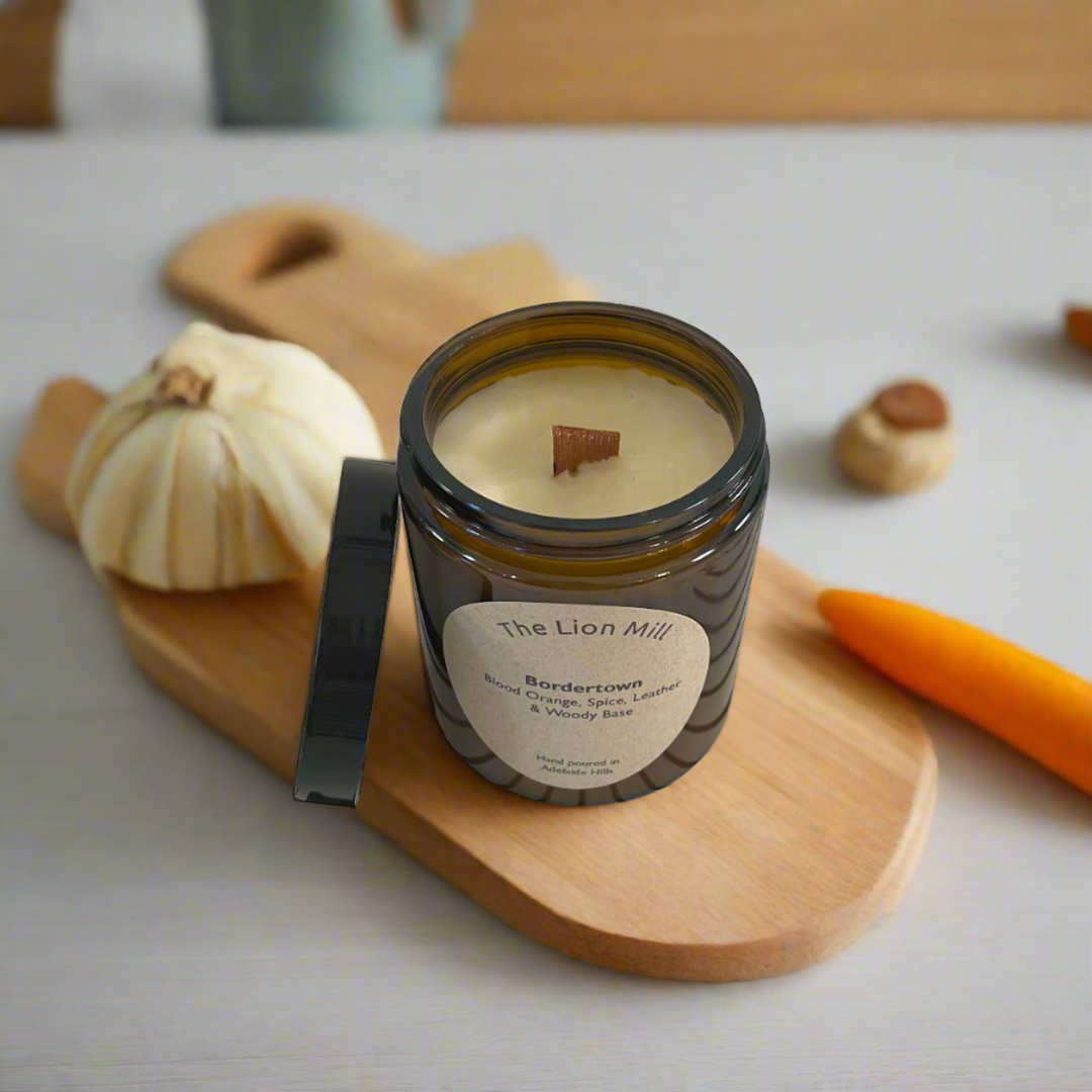 Bordertown Candle - Blood Orange, Spice, Leather and Wood