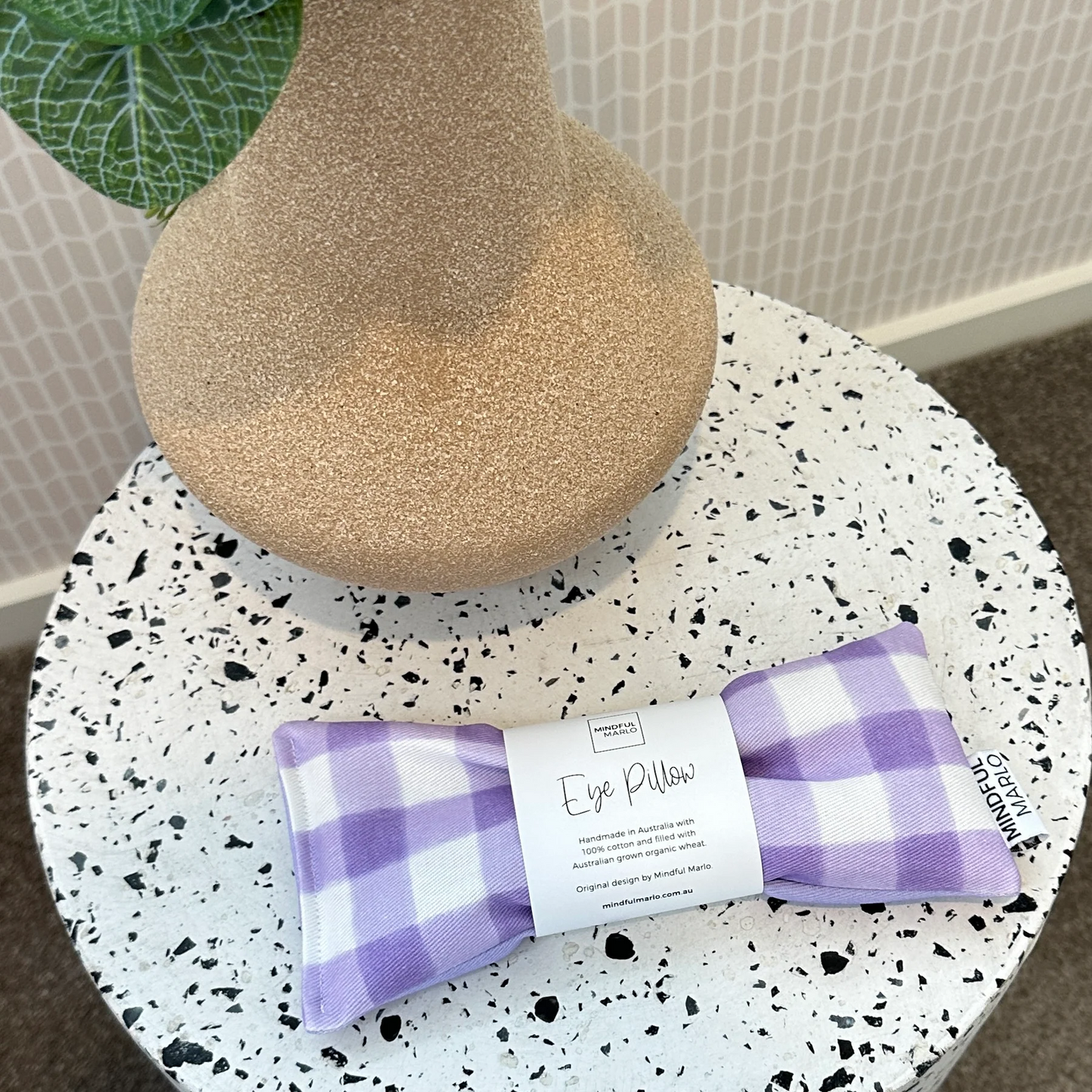Gingham Eye Pillow - Violet