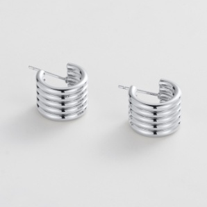 Jade Hoop – Silver by Zafino