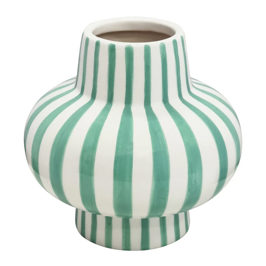Jaimie Stripe Vase - Peppermint