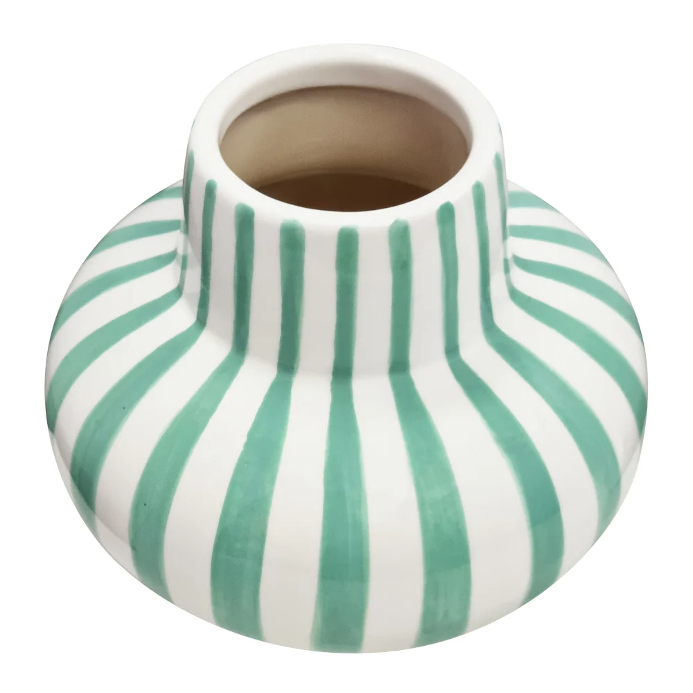 Jaimie Stripe Vase - Peppermint