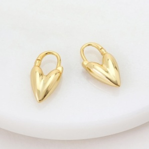 Jess Heart Hoop – Gold by Zafino