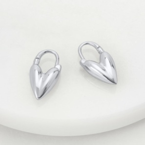 Jess Heart Hoop – Silver by Zafino