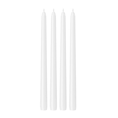 Jewel Taper Candles - White (4 Piece)