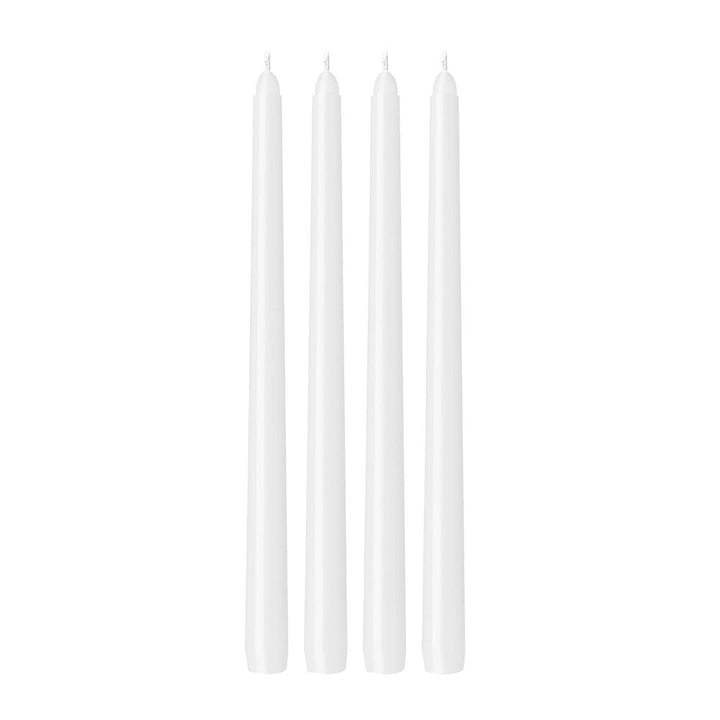 Jewel Taper Candles - White (4 Piece)