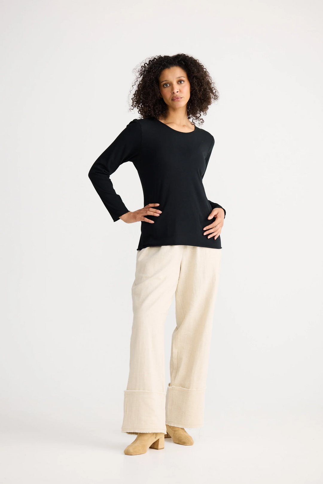 Kasai Long Sleeve Top - Black