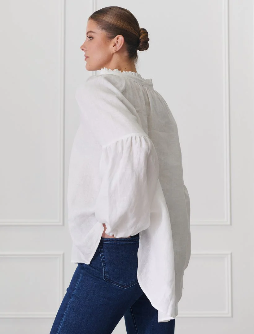 Kell Linen Shirt - White