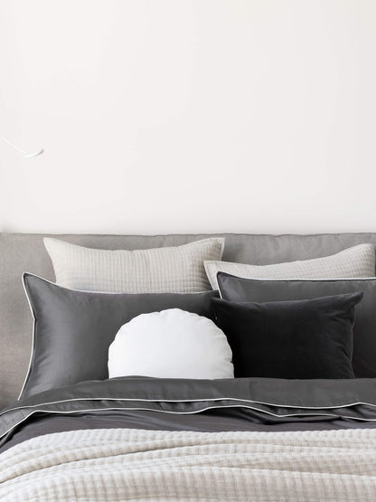 Maddox European Pillowcase - Silver