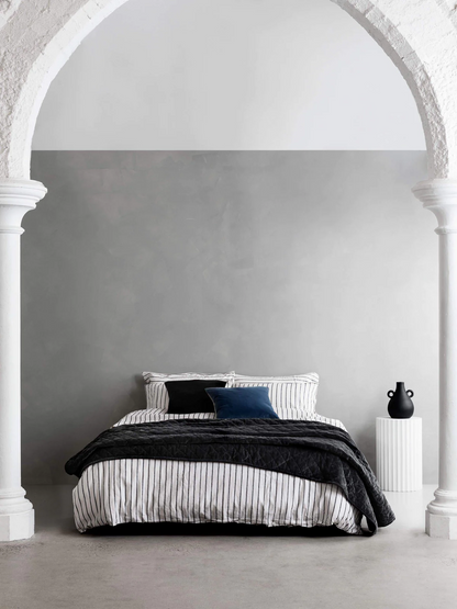 Loft Linen & Cotton Duvet Cover Set (Queen) - Graphite