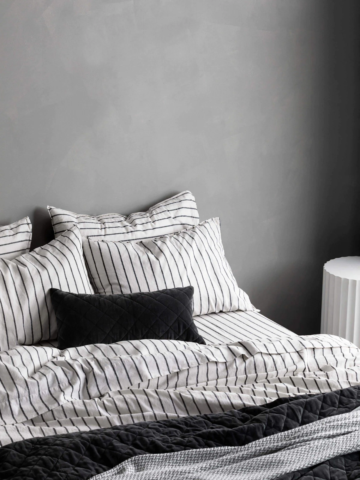 Loft Linen & Cotton Duvet Cover Set (King) - Graphite