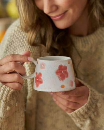 Large Handled Mug - Barbara Flower Garden