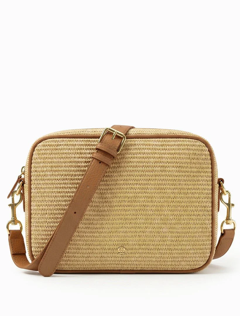 Leah Palma Stud Cross Body Bag - Tan