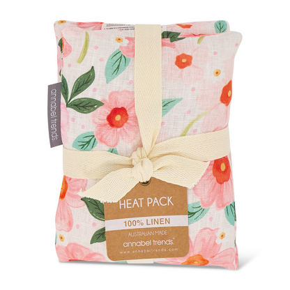 Linen Heat Pillow - Meadow Blush