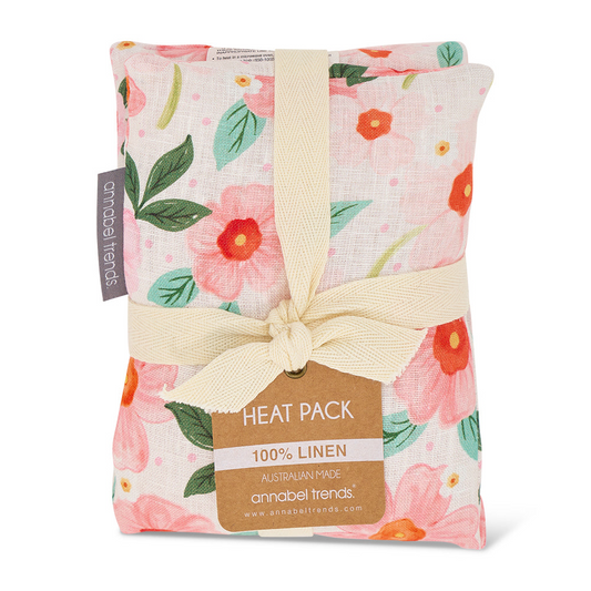 Linen Heat Pillow - Meadow Blush