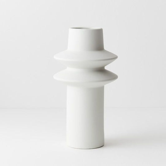 Tall Lucena Vase - White